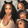 Picture of HIRIREMY Curly Bob Wig Human Hair Glueless 13x4 HD Wet and Wavy Short Jerry Curly Lace Front Bob Wigs for Black Women Human Hair Pre Plucked Natural Hairline with Baby Hair Wear and Go 14 Inch