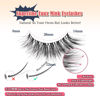 Picture of Natural Cat Eye Lashes Wispy Eyelashes 14mm Lightweight False Eyelashes 3D Volume Natural Strip Lashes 0.1mm Thin Cotton Band Lashes Pack C Curl Soft Lashes 7 Pairs Siligli