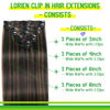 Picture of LORIEN Clip in Hair Extensions Real Human Hair, 24 Inch 120g, 1B/6 Natural Black to Chestnut Brown, Clip in 100% Brazilian Remy Human Hair Extensions 8pcs Per Set with 18 Clips Double Weft