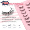 Picture of Lashes Natural Wispy Eyelashes 15mm Strip Lashes Pack False Eyelashes 0.1MM Thin Band C Curl Eye Lashes 3D Volume False Eyelashes Siligli Lashes 7 Pair