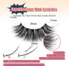 Picture of Wispy Lashes False Eyelashes Natural 16mm Fluffy Eyelashes Strip Lashes Pack 3D Volume Lashes 0.1MM Extra Thin Cotton Band Fake Eyelashes Soft Full Lashes C Curl Lashes Pack Siligli 7 Pair