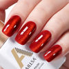 Picture of AILLSA Red Cat Eye Gel Polish Burgundy Glitter Crystal Gel Nail Polish with Magnet, Blood Shimmer Translucent Gel Polish Reflective Holographic Jelly Color U V Nails DIY at Home 0.5 OZ GF21