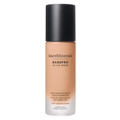 Picture of bareminerals Barepro 24HR Wear Matte Liquid Foundation Mineral SPF 20, Full Coverage Foundation Makeup for Mature Skin, Oil-Free, Vegan