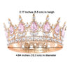 Picture of Feltent Pink Queen Crown for Women Crystal Tiara for Girl Rhinestone Wedding Headband for Bride Hair Accessories for Costume Birthday Party Prom Gifts