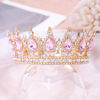 Picture of Feltent Pink Queen Crown for Women Crystal Tiara for Girl Rhinestone Wedding Headband for Bride Hair Accessories for Costume Birthday Party Prom Gifts