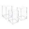 Picture of Newkita 3 Pack Clear Acrylic Cosmetic Pencil Pen Holder Cup, Clear Makeup Brush Holder, Desk Acrylic Brushes Storage