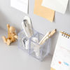Picture of Newkita 3 Pack Clear Acrylic Cosmetic Pencil Pen Holder Cup, Clear Makeup Brush Holder, Desk Acrylic Brushes Storage