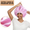 Picture of 3PCS Extra Large Satin Bonnets for Sleeping, Hair Bonnets for Black Women Braids Curly Hair, A