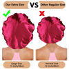 Picture of 3PCS Extra Large Satin Bonnets for Sleeping, Hair Bonnets for Black Women Braids Curly Hair, A