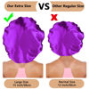 Picture of 3PCS Extra Large Satin Bonnets for Sleeping, Hair Bonnets for Black Women Braids Curly Hair, B