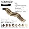 Picture of SUYYA Tape in Hair Extensions Human Hair Balayage Chocolate Brown to Bleach Blonde and Chestnut Brown 14 Inch 40g/pack 20pcs Straight Seamless Skin Weft Tape in Hair Extensions(14inch #P6/613/T4)