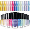 Picture of Morovan Pastel Nail Polish Set:Macaron Air Dry 15 Bright Colors 0.25oz Spring Summer Regular Fingernail Polish Bulk Nail Polish Kit Finger Nail Polish Gift Set for Women