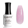 Picture of RARJSM Nude Rose Purple Gel Nail Polish with Rainbow Iridescent Glitter Sheer Jelly Shimmer Gel Polish 15ml UV LED Soak Off Transparent Soft Color Home Salon French Manicure Varnish Curing Requires