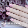 Picture of RARJSM Nude Rose Purple Gel Nail Polish with Rainbow Iridescent Glitter Sheer Jelly Shimmer Gel Polish 15ml UV LED Soak Off Transparent Soft Color Home Salon French Manicure Varnish Curing Requires