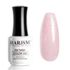 Picture of RARJSM Nude Sheer Pink Rainbow Glitter Gel Nail Polish Chunky Gold Iridescent Sparkle Shimmer Diamond Jelly Transparent Pink Gel Polish Single Bottle Soak off UV LED Cured for Home Salon Manicure 15ML