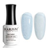 Picture of RARJSM Iridescent Glitter Gel Nail Polish Clear Pastel Blue Chunky Sparkle Rainbow Shimmer Jelly Transparent Sky Blue Gel Polish Single Bottle Soak off UV LED Cured for Home Salon Manicure 15ML