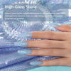 Picture of RARJSM Iridescent Glitter Gel Nail Polish Clear Pastel Blue Chunky Sparkle Rainbow Shimmer Jelly Transparent Sky Blue Gel Polish Single Bottle Soak off UV LED Cured for Home Salon Manicure 15ML