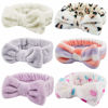 Picture of 6 Pcs Spa Facial Headbands Set - Soft Fleece Headbands for Makeup, Face Washing, Skin Care, Yoga, and Shower with Bow Hair Band