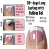 Picture of NOVO OVO Black French Tip Toe Nail Tips Press on, BERRY PINK Sharp Square Pre-Designed Soft Gel False Toenail Extension, Long/Medium Wide Fake Toenails, Full Cover Acrylic for DIY 15 Sizes 240 pcs