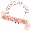 Picture of AOPRIE Rose Gold Birthday Tiara and Crown With Sash for Women - Rhinestone Princess Headband and Happy Birthday Accessories