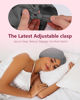 Picture of HFRHTGY Adjustable Silk Satin Hair Bonnet for Sleeping, Double Layer Hair Wrap Sleep Cap Turban for Women Men, Curly Straight Hair Long Large Braid Unisex (Royal Grey)