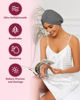 Picture of HFRHTGY Adjustable Silk Satin Hair Bonnet for Sleeping, Double Layer Hair Wrap Sleep Cap Turban for Women Men, Curly Straight Hair Long Large Braid Unisex (Royal Grey)