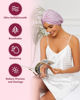 Picture of HFRHTGY Adjustable Silk Satin Hair Bonnet for Sleeping, Double Layer Hair Wrap Sleep Cap Turban for Women Men, Curly Straight Hair Long Large Braid Unisex (Royal Lavender)
