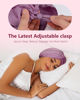 Picture of HFRHTGY Adjustable Silk Satin Hair Bonnet for Sleeping, Double Layer Hair Wrap Sleep Cap Turban for Women Men, Curly Straight Hair Long Large Braid Unisex (Royal Deep Purple)
