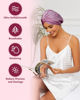 Picture of HFRHTGY Adjustable Silk Satin Hair Bonnet for Sleeping, Double Layer Hair Wrap Sleep Cap Turban for Women Men, Curly Straight Hair Long Large Braid Unisex (Royal Deep Purple)