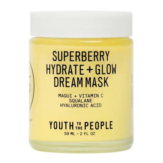 Picture of Youth To The People Superberry Hydrate + Glow Dream Mask, Full Size (2 fl oz), Vitamin C Face Moisturizer, Plumps + Brightens Skin, Treats Dullness + Uneven Tone, Vegan