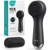 Picture of Face Scrubber Facial Cleansing Brush: 2 in 1 Spin and Vibration Patented Tech, Silicone Electric Exfoliator Scrubber with Automatic Foaming, Waterproof Face Cleanser Brush for Men and Women, Black