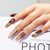 Picture of MAYCHAO 15ML Cat Eye Gel Nail Polish 1Pc Brown Black Gel Polish with Magnet Soak off Holographic Magnetic Nail Polish for Nail Art Manicure Salon DIY at Home, 0.5 OZ