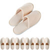 Picture of OSTADARRA 6 Pairs Spa Slippers, Non Slip Disposable Slippers For Guest, Washable Reusable, Which Can Be Used As Women Men, House, Indoor, Bathroom, Bedroom, Hotel, Bride Slippers