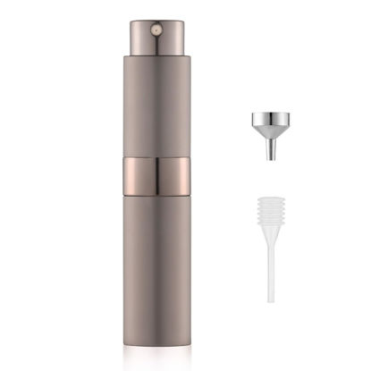 Picture of LISAPACK 8ML Atomizer Perfume Spray Bottle for Travel, Empty Refillable Cologne Dispenser, Portable Sprayer (Brown)