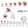 Picture of 3792 Pcs 2028 Crystal AB Flatback Rhinestones Set for Nail, Art, Crafts, Makeup, Tumblers Glitter Round with Tweezers and Picking Pen(SS6~SS20)