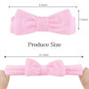 Picture of 6 Pcs Fluffy Spa Headbands with Bow Style, Soft Coral Fleece for Face Washing, Makeup, Shower, and Yoga