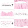 Picture of 6 Pcs Fluffy Spa Headbands with Bow Style, Soft Coral Fleece for Face Washing, Makeup, Shower, and Yoga