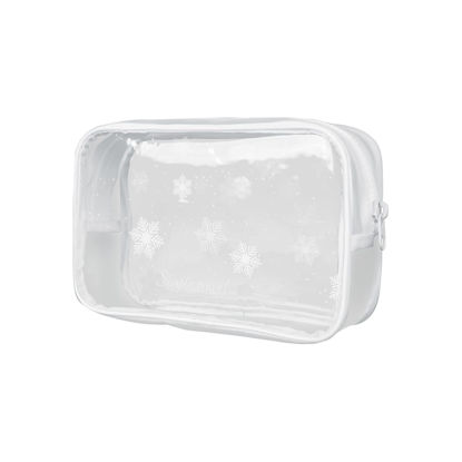 Picture of Clear Pouch, Clear Travel Bags for Toiletries, Lightweight Clear Toiletry Bag, Multipurpose Transparent TPU Odorless Cosmetic Bag Clear Pouch For Traveling-Snow Flake Small 1 Pack