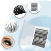 Picture of Lash Clusters 168 Pcs Cluster Lashes Eyelash Clusters DIY Cluster Eyelash Extensions Individual Lashes Thin Band & Soft(Crocus & Dandelion,D-mix)