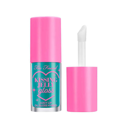 Picture of Too Faced Kissing Jelly Lip Oil Gloss |Sunflower & Jojoba Oils, 0.15 Fl Oz, Sweet Cotton Candy
