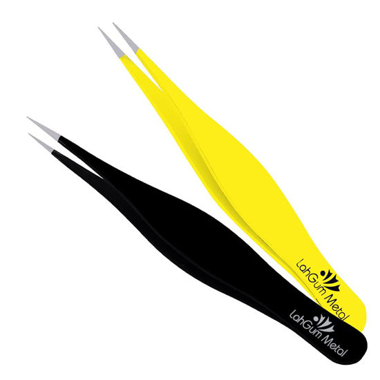 Picture of Super Sharp Pointed Tweezers Precision Fine Point Tip Ingrown Hair Tweezers Kit Best Pointed Tweezers for Women Chin Hair Removal - Extra Thin Tweezers Precision Stainless Facial Hair Remover for Face