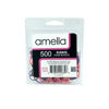 Picture of Amelia Beauty | 500 Count 1/2" Rubber Bands | Premium US Made Rubber Hair Ties | Ideal for Ponytails, Braids & Beards | Strong All Day Hold | Convenient Re-closable Container | Purple and Fuchsia Mix