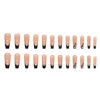 Picture of DANMANR Square Press on Nails Short Fake Nails French Acrylic Full Cover False Nails for Women and Girls 24PCS (Black French)