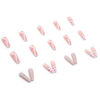 Picture of DANMANR Long Press on Nails Square French Fake Nails Full Cover Nude Acrylic False Nails for Women and Girls 24PCS (Pink Shiny Coffin)