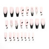 Picture of DANMANR Long Press on Nails Square French Fake Nails Full Cover Nude Acrylic False Nails for Women and Girls 24PCS (French Crown Rhinestones)