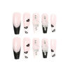 Picture of DANMANR Long Press on Nails Square French Fake Nails Full Cover Nude Acrylic False Nails for Women and Girls 24PCS (French Crown Rhinestones)