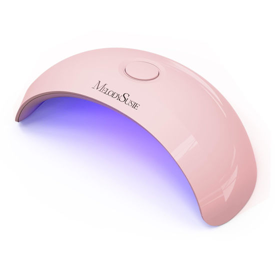 Picture of MelodySusie Portable UV LED Nail Lamp for Semi Cured Gel Nail Strips, Art04 6W Mini UV Light with 2 Timers (45s/60s) for Gel Nails, Stickers and Strips