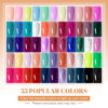 Picture of JODSONE 60 PCS Gel Nail Polish Starter Kit 55 Color Combination of Light and Dark Colors Emerald Green Klein Blue Soak off No Wipe Base Coat Matte and Glossy Top Coat Nail Gel Kit