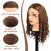 Picture of Opini Mannequin Head with 100% Real Human Hair Cosmetology Mannequin Head to Practice Hairstyles Doll Head Training Head for Hairdresser (Brown)