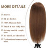 Picture of Opini Mannequin Head with 100% Real Human Hair Cosmetology Mannequin Head to Practice Hairstyles Doll Head Training Head for Hairdresser (Brown)